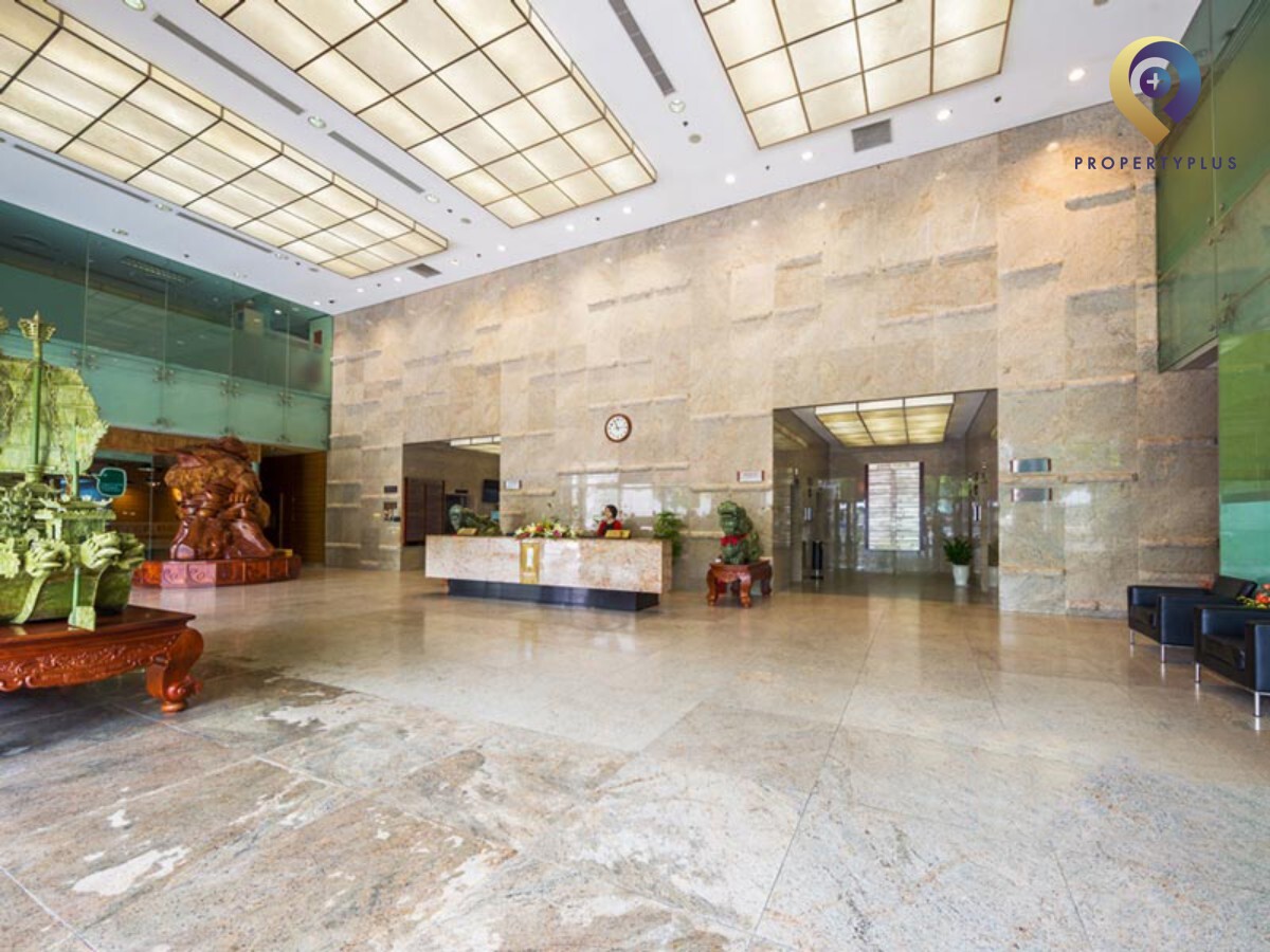 Sảnh tầng 1 rộng rãi và sang trọng của tòa nhà BIDV Tower